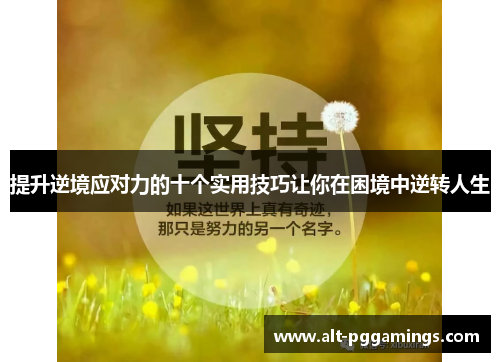 提升逆境应对力的十个实用技巧让你在困境中逆转人生